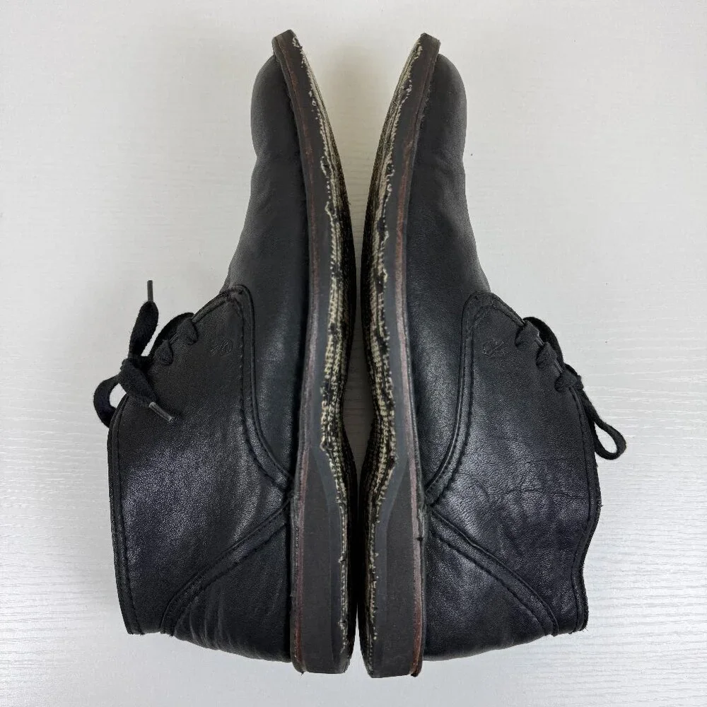 EUC John Varvatos Black Leather Lace Up Chukka Boots
